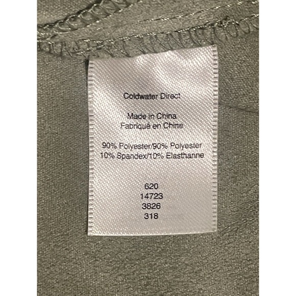 Coldwater Creek Shale Green 3/4 Sleeve Blouse No Iron Size XL Button Down - Picture 4 of 8